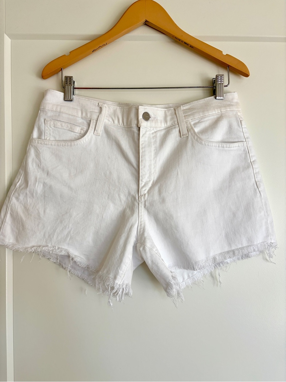 JOE’s Jeans White Ozzie Frayed Hem Denim Shorts size 30 - Picture 3 of 6